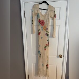 Vintage Sue Wong Beaded Gown, 100% Silk